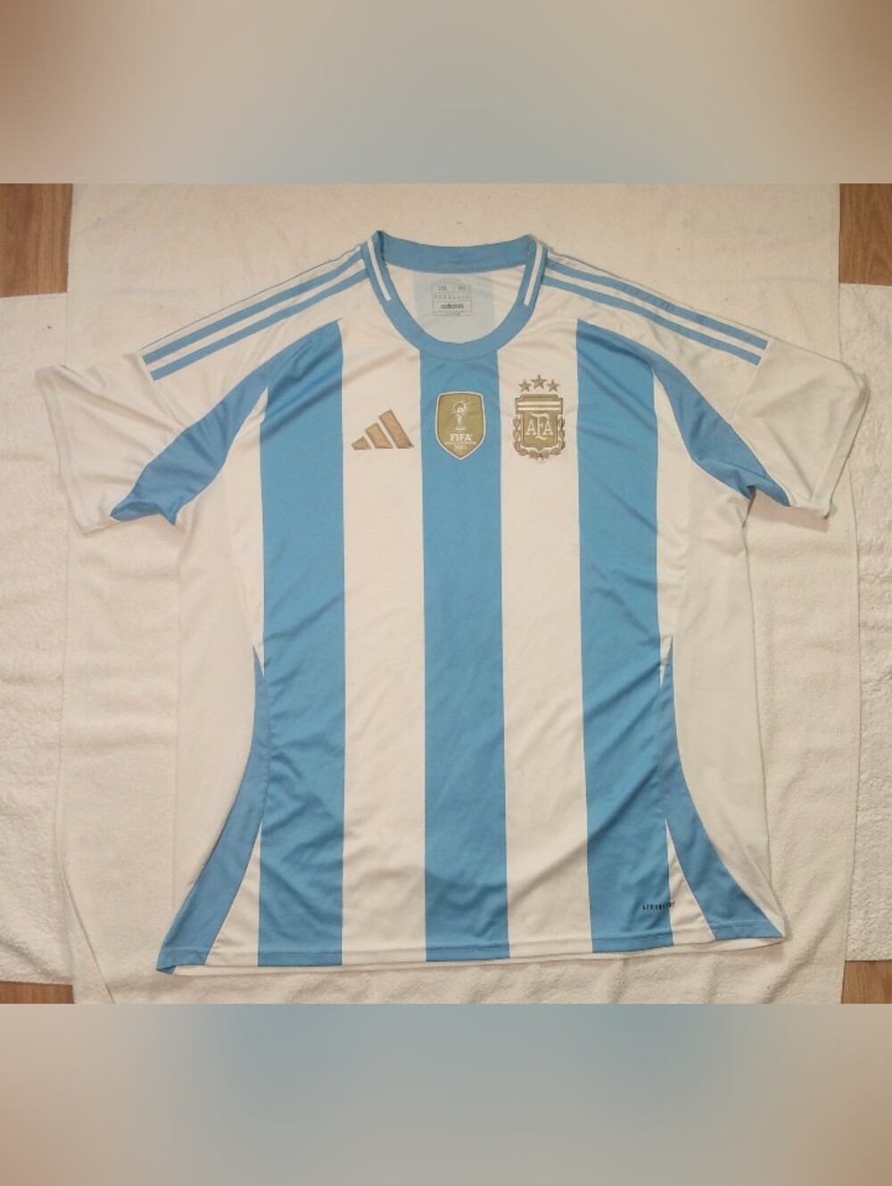 ADIDAS Argentina 2002 World Cup Champions Soccer Futbol Sport Jersey - Mens XXL